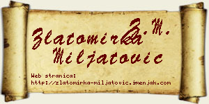 Zlatomirka Miljatović vizit kartica